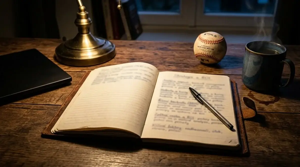 Sázkařský zápisník se záznamy ROI a bankrollu pro strategii sázení na baseball