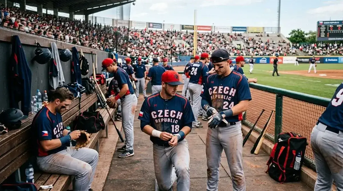 Český baseballový tým z Brna v dresech Extraligy