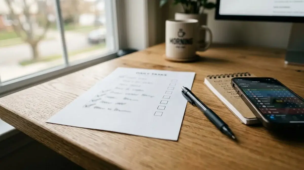Sázkařský checklist s pravidly pro disciplinované live sázení