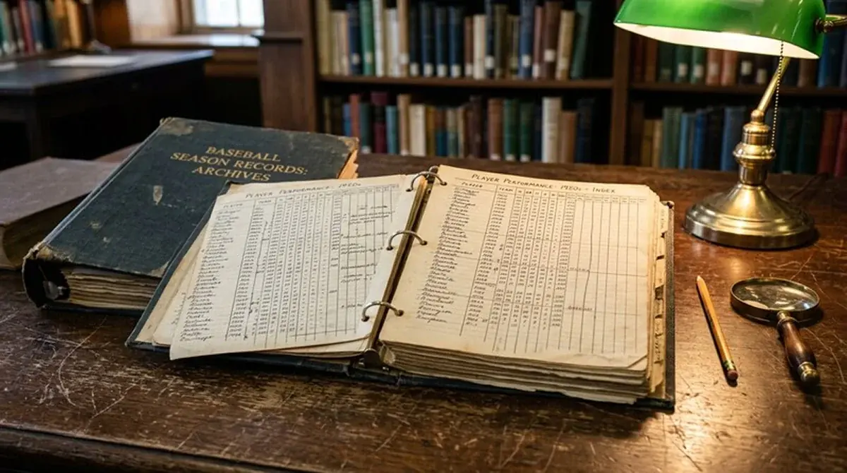 Archivní zápisník s historickými daty MLB sezón