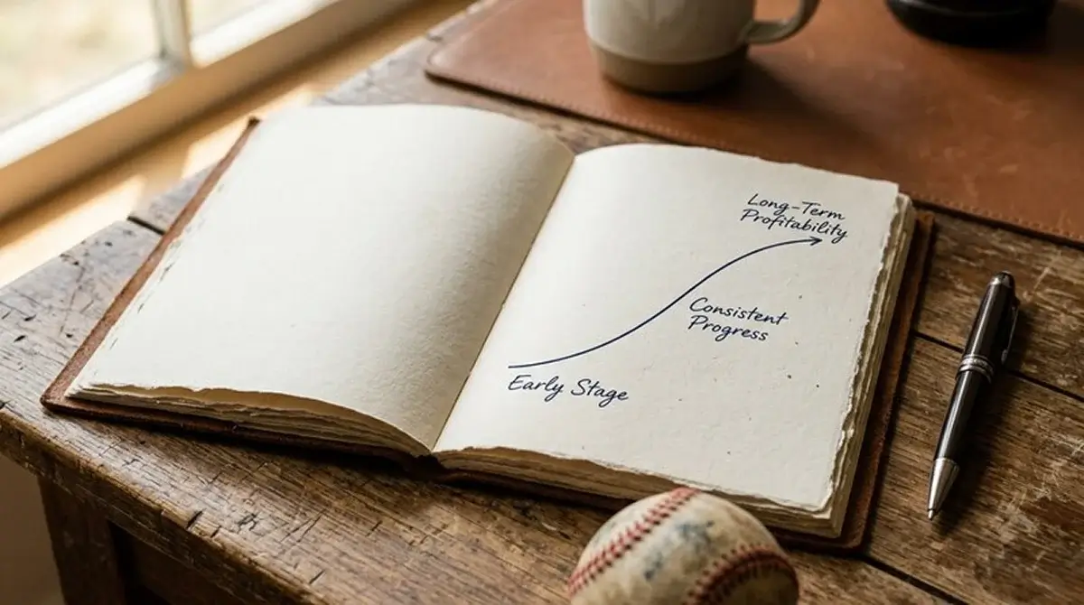 Jednoduchý nákres dlouhodobé výnosové křivky strategie MLB