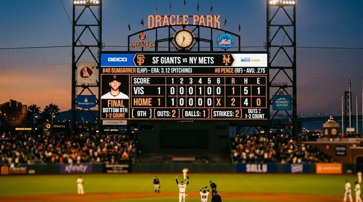 Závěr nízkoskórového MLB zápasu s těsným rozdílem
