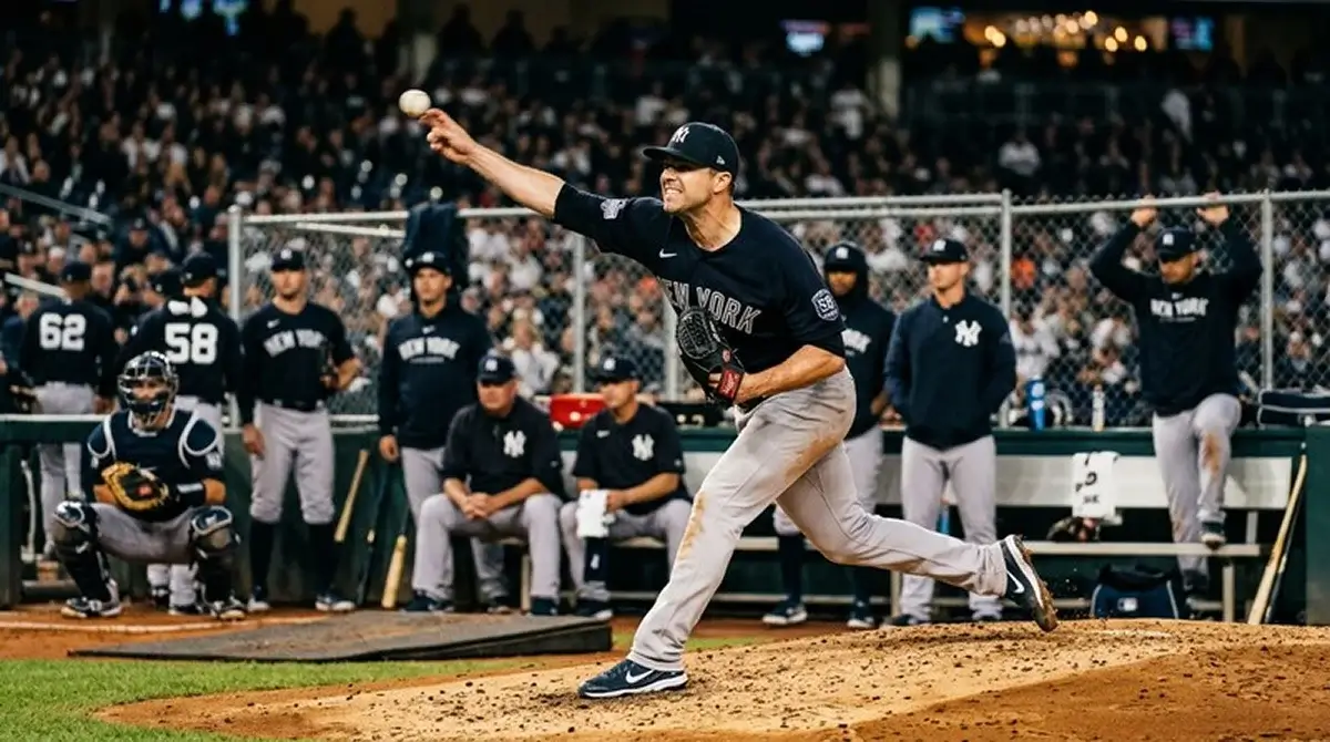 Náhradní nadhazovač MLB v bullpenu před vstupem do zápasu
