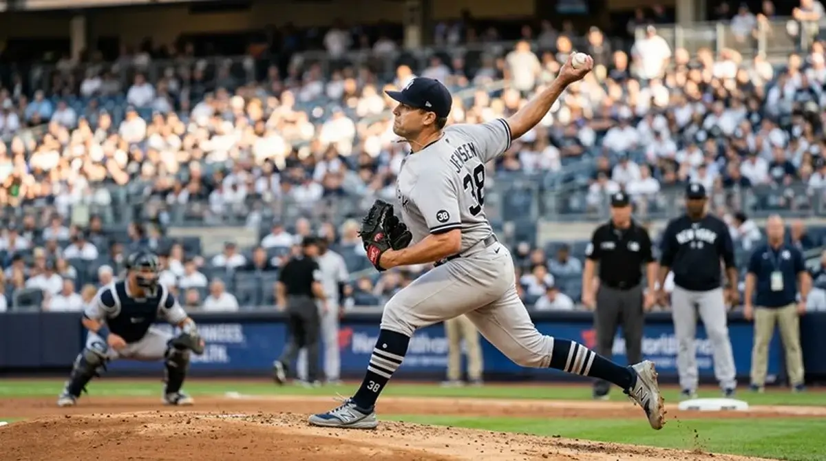 Startovní nadhazovač MLB v rozcvičovacím pohybu před zápasem